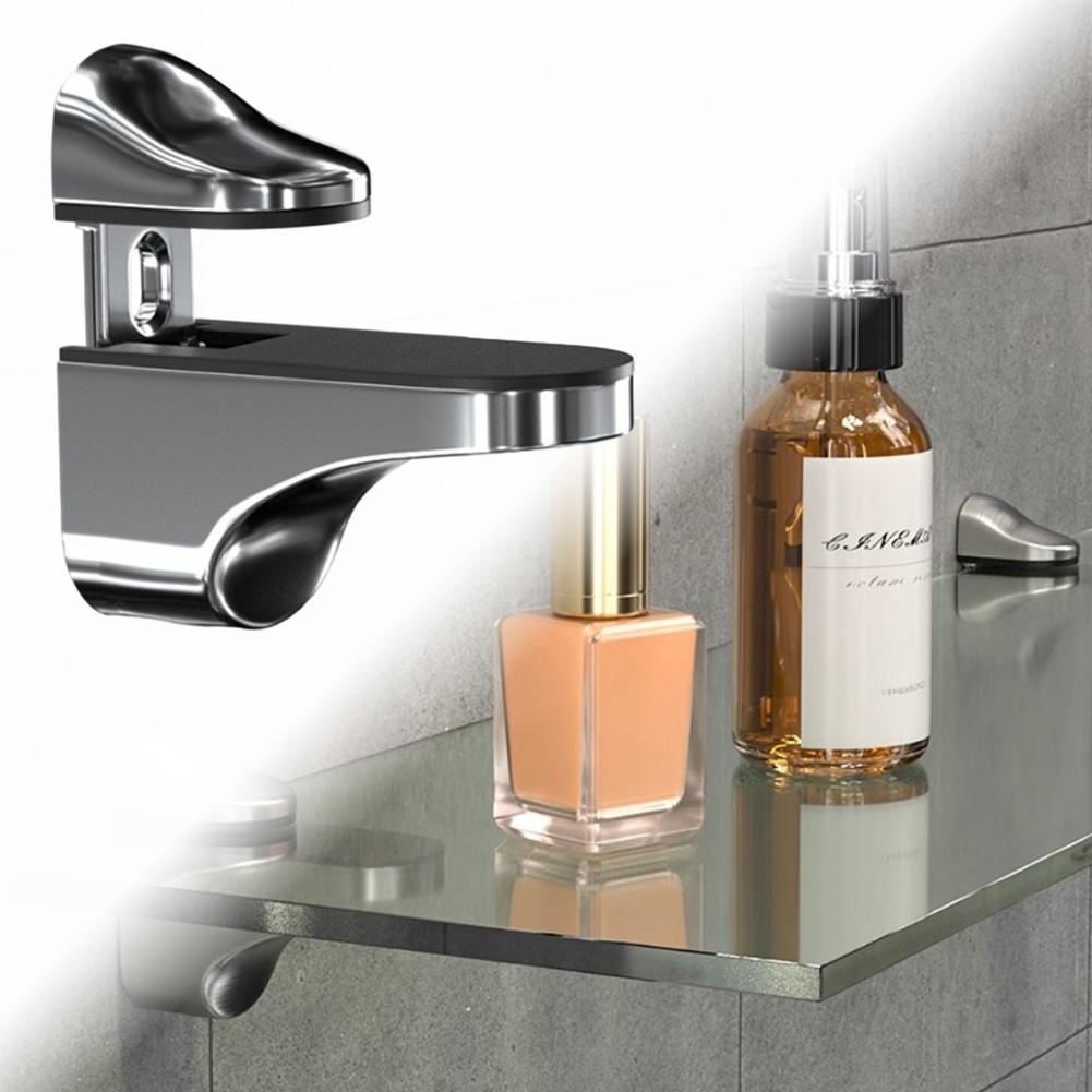 Polished Chrome Adjustable Glass Shelf Bracket Zinc Alloy 1PCS Wall Mount Support for Glass Shelves Thickness Range 3mm 22mm
