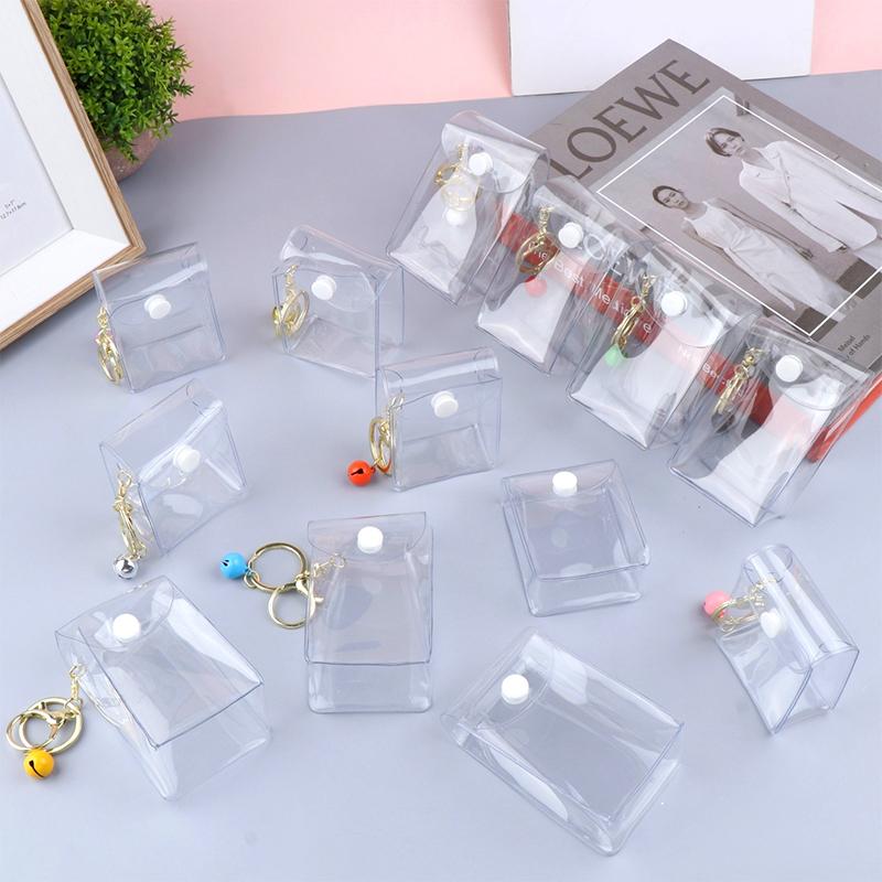 Mini Torba Ekspozycyjna na Lalki Anime Przezroczysta Portmonetka na Monety Wisiorek Kwadratowa Saszetka Organizer Portfel Klucze Szminka Słuchawki Torba do Przechowywania