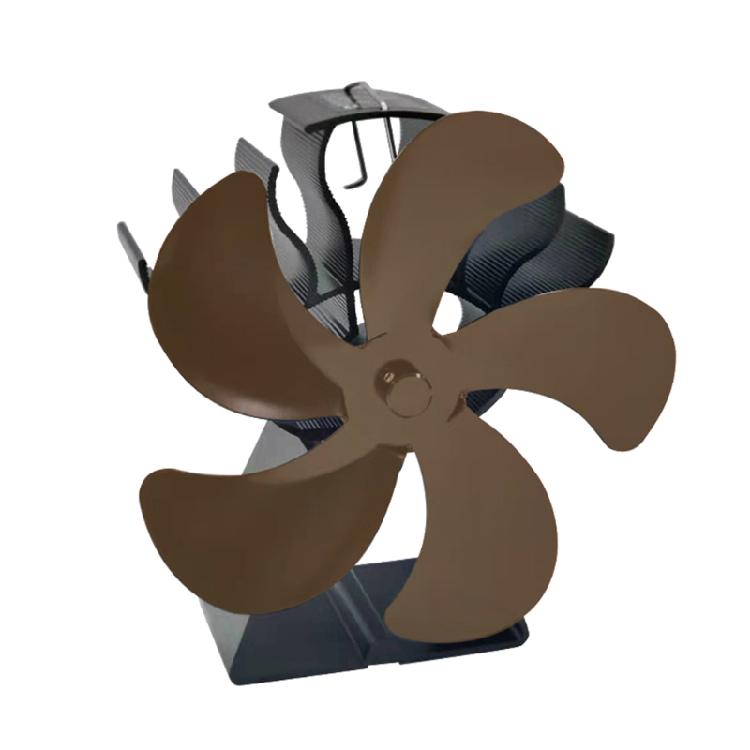 Fireplace Fan Heat Powered Stove Wood Stove Fan Log Wood for Burner Quiet Black
