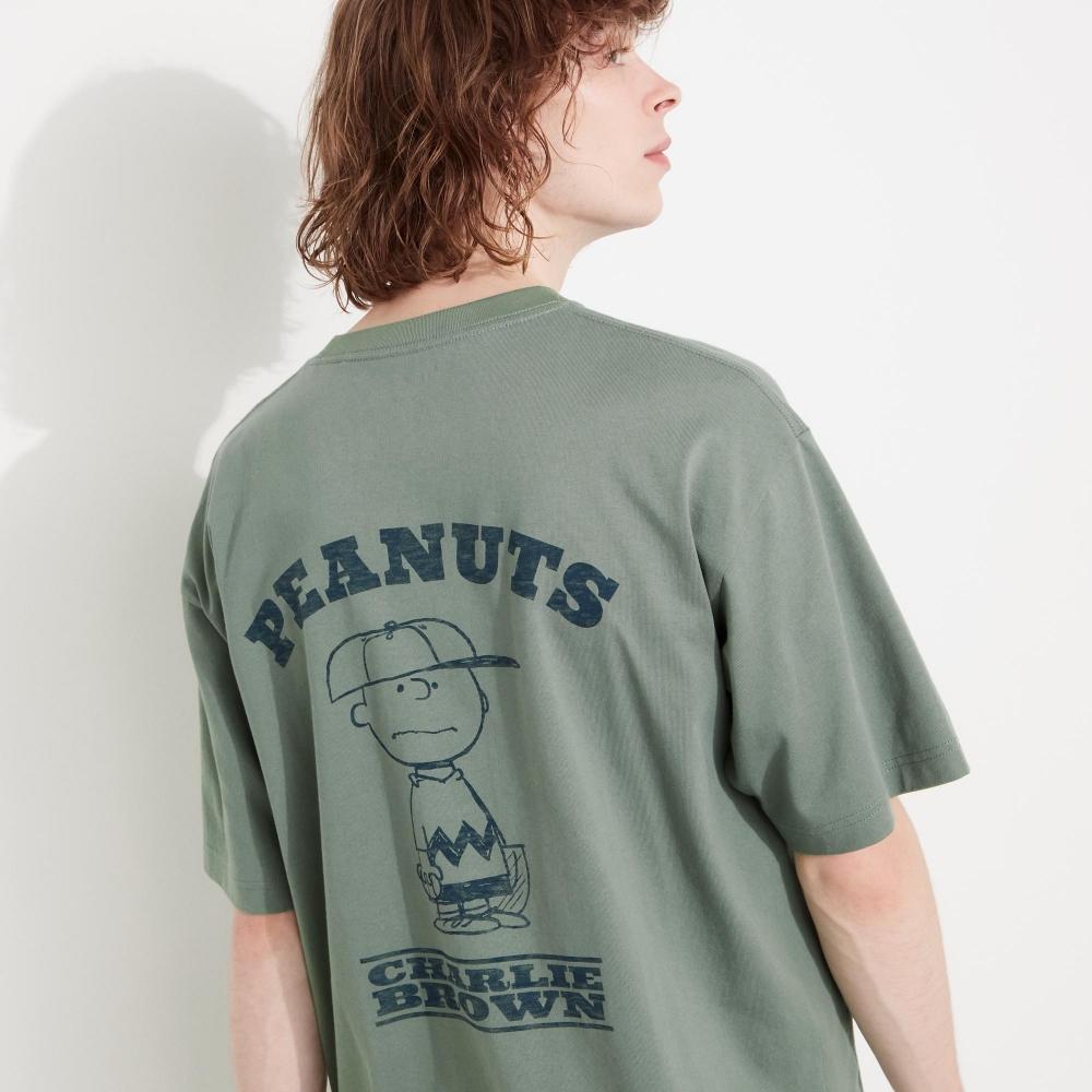 

UNIQLO JAPAN Peanuts Charlie Browns Baseball Team UT Футболка с рисунком оверсайз с короткими рукавами