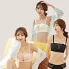Sexy Bra Women Tube Top Lace Wireless Bralette Push Up Bra Lingerie Sheer Underwear Female Wire Free Plus Size D E Cup Thin