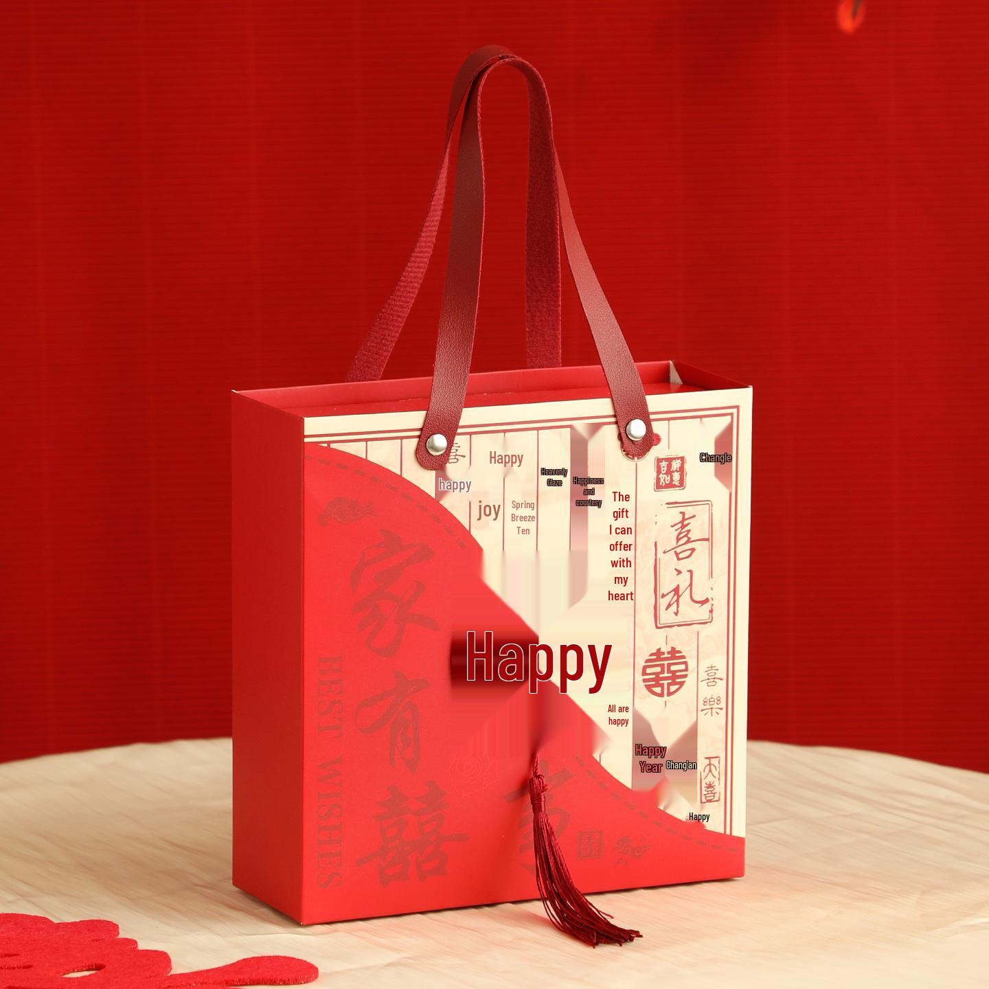 Elegant 2026 Wedding Gift Box: High-End Tote Bag & Towel Favor Small