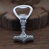 Fashion Vintage Viking Thor's Hammer Bottle Opener Punk Stainless Steel Nordic Rune Corkscrew Cool Gift Accessories