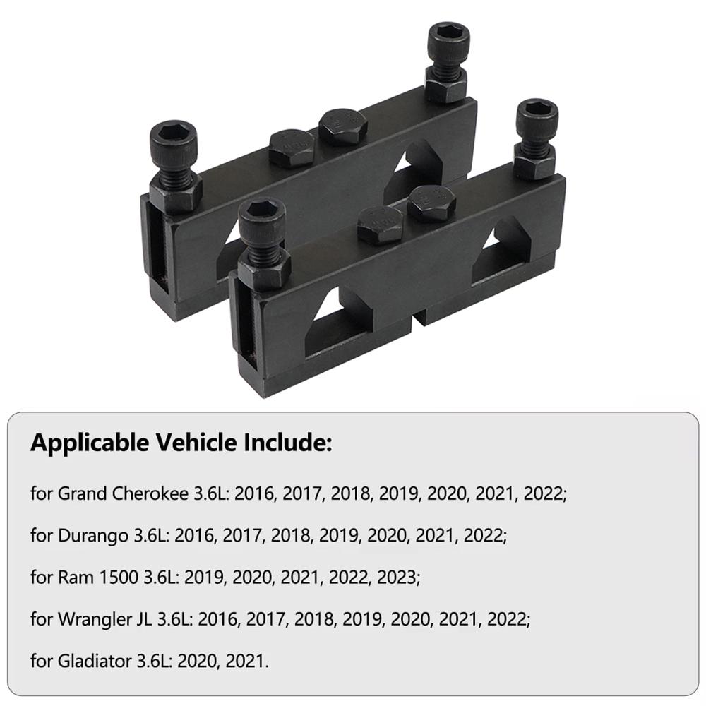 2025200090 2pcs Camshaft Holding Tool Cam Locking Timing Tool Black For 2016-2022 Grand Cherokee 3.6L 2019-2023 Ram 1500 3.6L