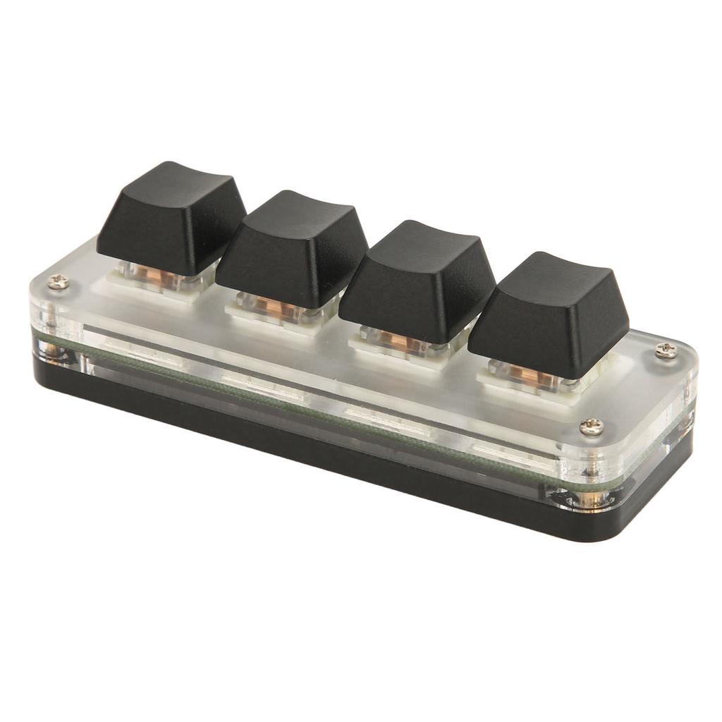 Programmable Keypad USB 4 Keys Mini Portable Mechanical Keyboard HID DIY Programmable Keyboard RGB