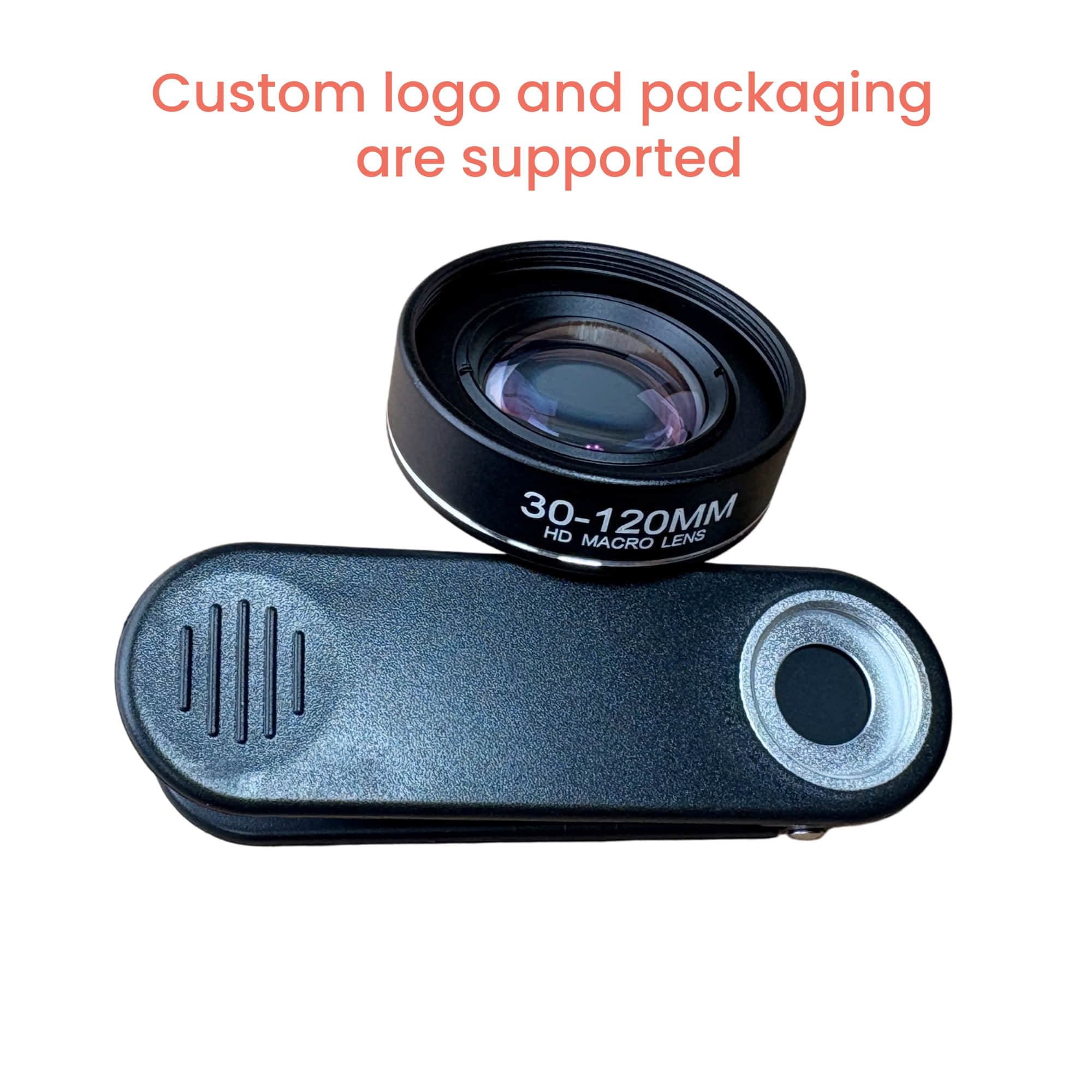 Professional HD Mobile Phone Lens Clip 30-120mm Macro HD Lens for iPhone Android Universal Shooting Artifact