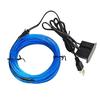 10m/5m/3m/1m 3V Battery 5V USB 12V Neon Glow EL Wire Rope with Adapter Flexible LED Strip for Car Party Dance Atmosphere Decor