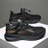 Spring and summer fashion one-pedal casual hollow men's shoes leather elastic band trendy shoes outdoor breathable men's shoes