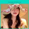 Cherry Lace Sun Hat Women Summer Beach Vacation Large Brim Sun Cap Protection