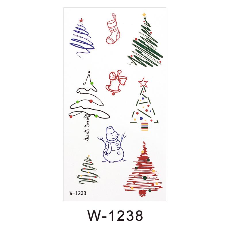 Cartoon Tattoo Sticker Waterproof Christmas Luminous Tattoo Sticker Cute Temporary Tattoo