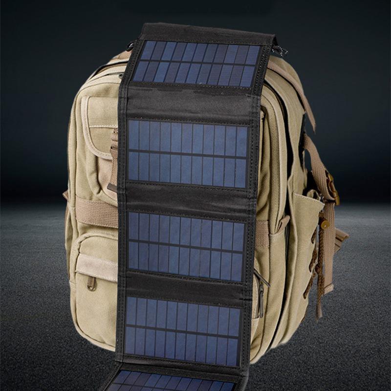 30W Portable Folding Solar Panel with 5V USB for Outdoor Camping
