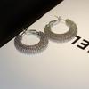 Personalized round hollow earrings fashion cold wind earrings high sense light luxury versatile earrings
