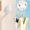 Adjustable Length Clothes Hanger Organizer Suction Cup Installation Balcony Hanging Rack  Window