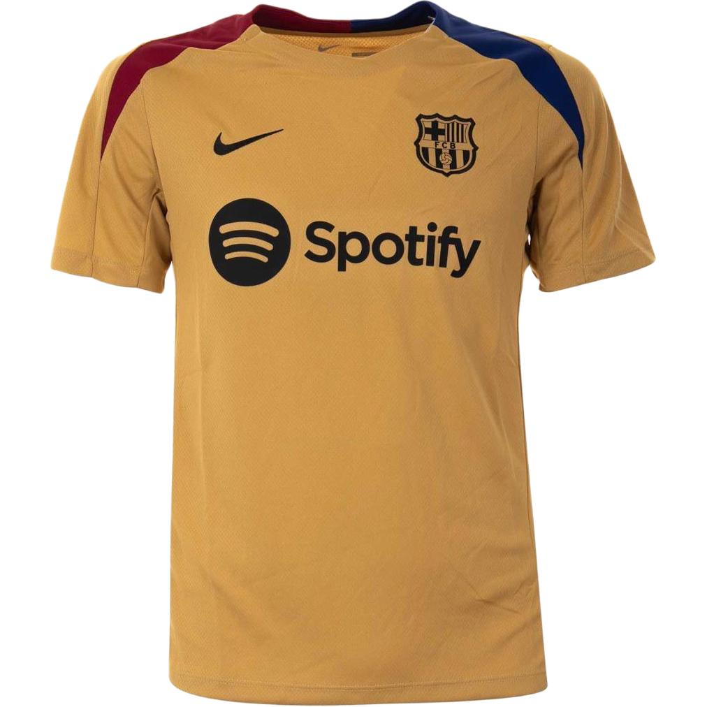 Nike Men s FC Barcelona Dri-Fit Strike Training Top Gold FN9816-717 L