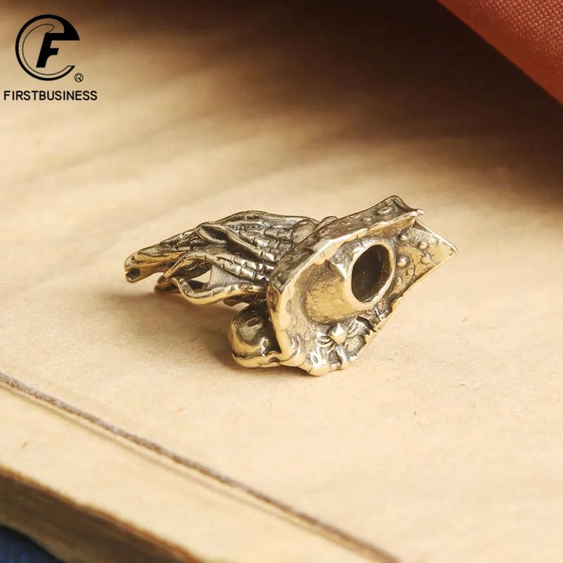 Antique Brass Pirate Figurine Desktop Decor Ornaments Toy Davy Jones Pendant DIY Accessories Gift