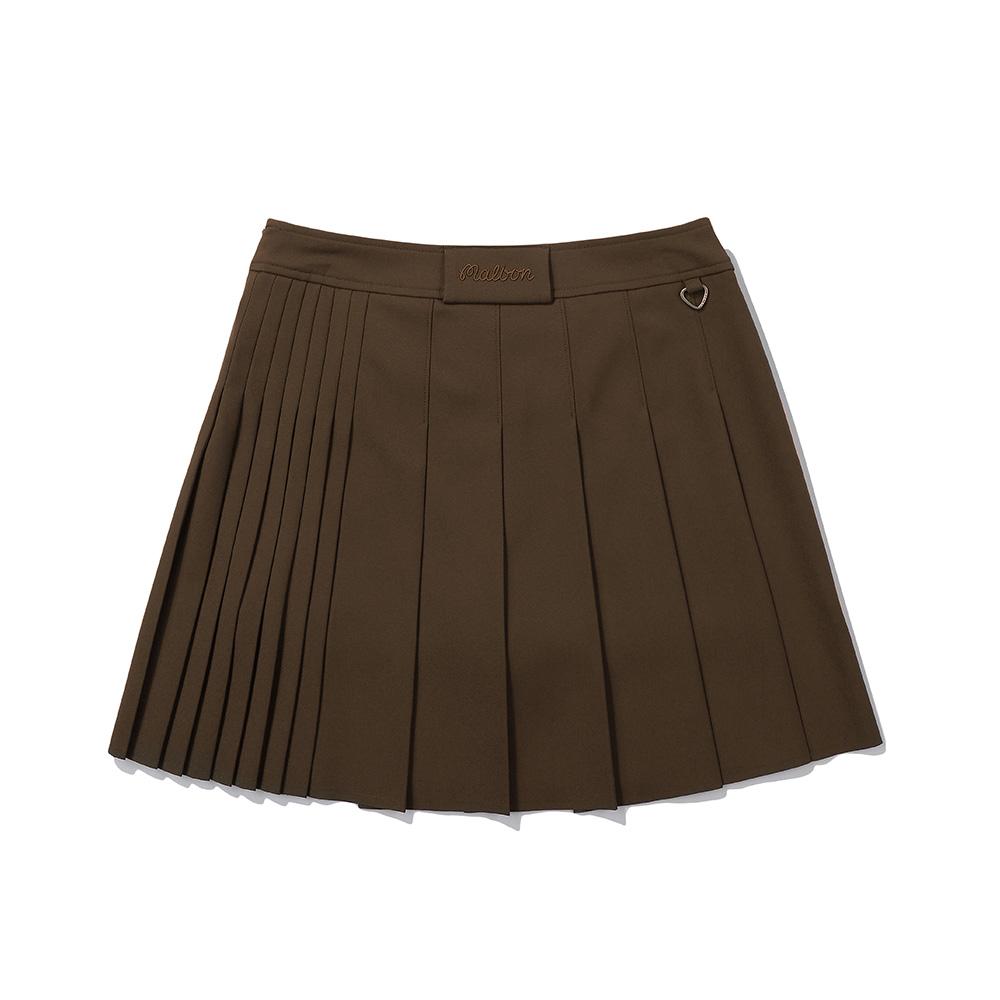 MALBON GOLF Pleated Mid-Length Skirt Brown (Woman)