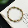 Natural Agarwood & Hetian Jade Bracelet with 925 Silver Beads (No Oiling)