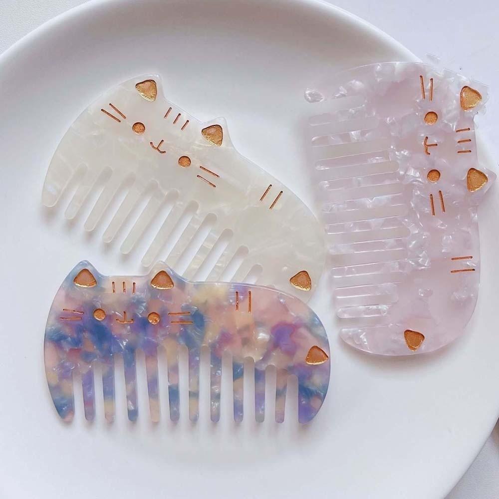 Acetate Makeup Comb Cat Hairdressing Combs Creative Acetic Acid Comb  Barber Shop Salon