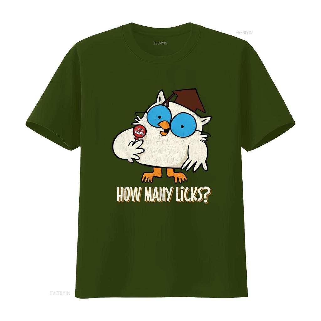 Tootsie Roll Owl Unisexylicks Black Heather Adult T Shirt Fun Cartoon Design With How Unisexy Licks Text Vintage Washed Breathable