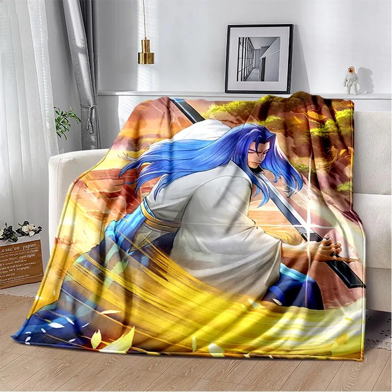 2026 New Style Retro Game Samurai Spirits Shodown Haohmaru Cartoon Blanket,Soft Throw Blanket for Home Bedroom Bed Sofa Kid Gift