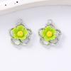 5pcs Cute Enamel Flower Charms Pendants for Jewelry Making Necklace Earrings Bracelet DIY Handmade Accessories Supplies