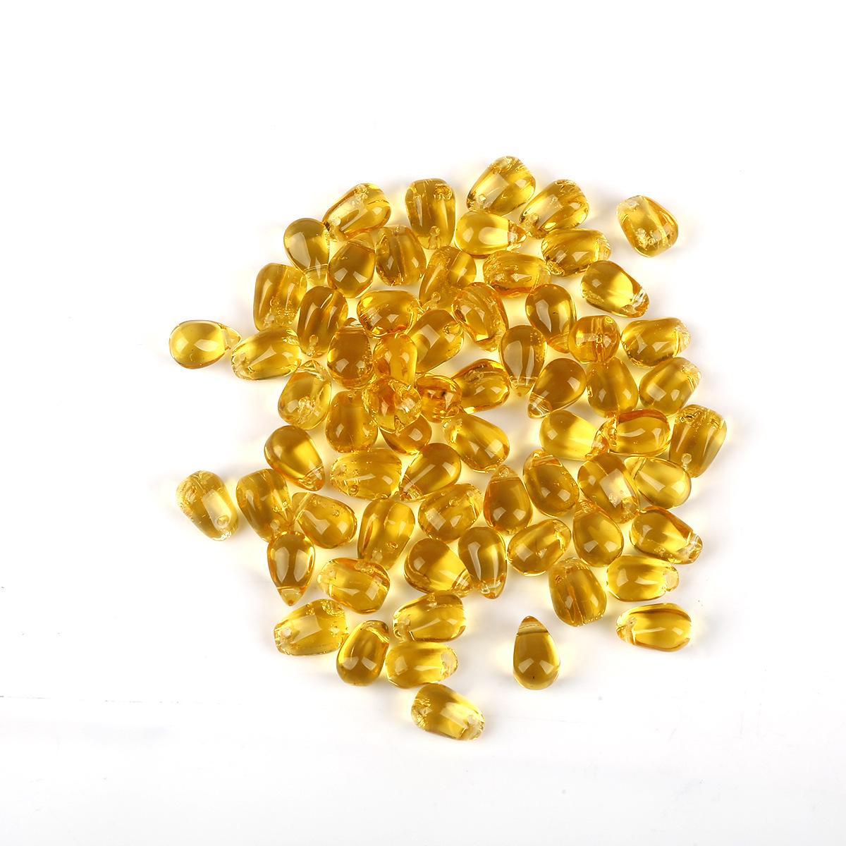 

Подвеска в виде лепестка из стекла 9x6 мм, сделанная своими руками из чешского стекла, аксессуары для волос 9x6mm, Hole 1mm, 5pcs/pack