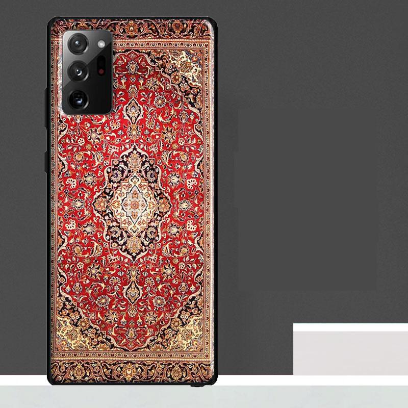 Persian Carpet Floral Pattern Case For Samsung Galaxy S25 Ultra S23 S22 S21 S24 Ultra S9 S10 S20 Plus S24 FE Phone Cover