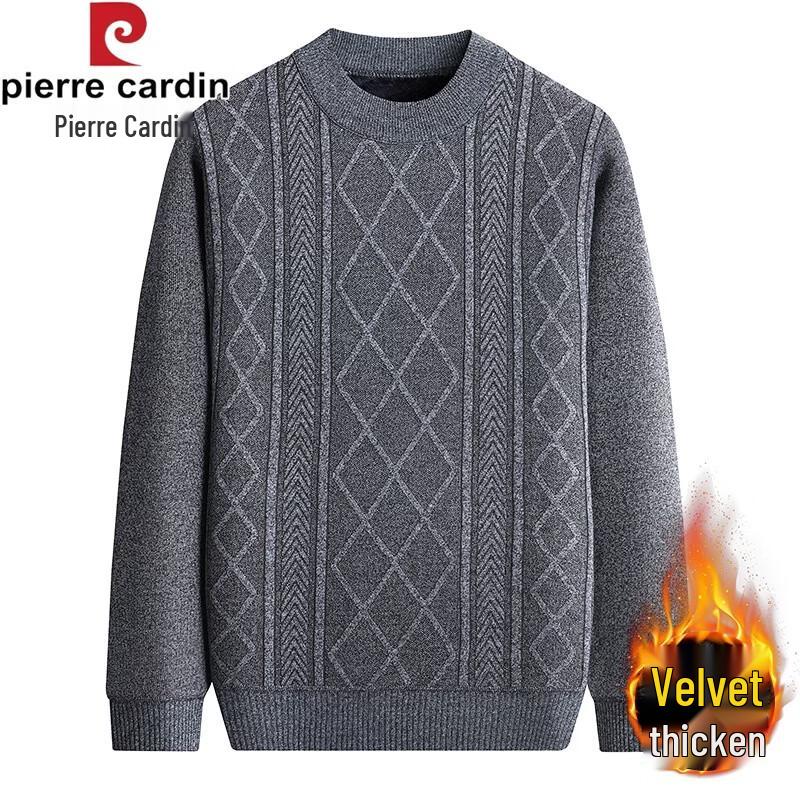 Pierre Cardin Men's Thermal Fleece-Lined Knit Pullover Sweater