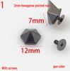 12MM Hexagonal Decorative Screw-in Nails (Box of DIY Hardware Accessories)