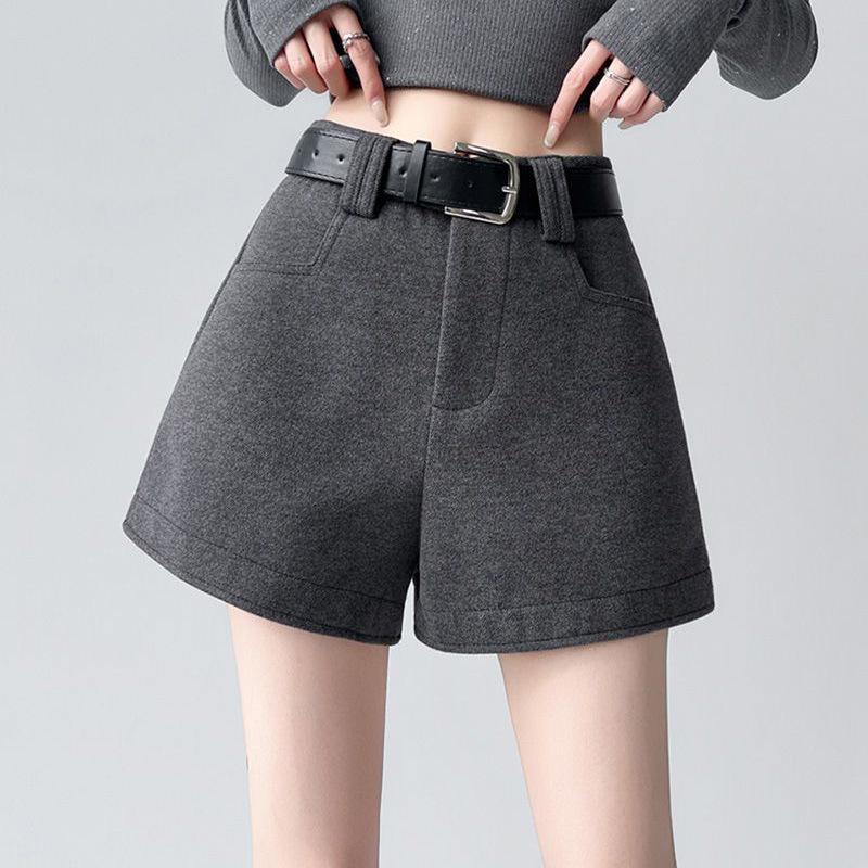 

Melaleuca Women s Wool Suit Shorts: Loose Wide-Leg Spring/Autumn Bootcut Pants, Slimming and Versatile Base Layer. Small