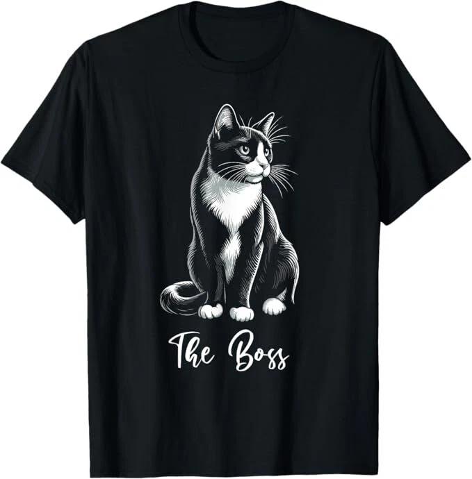 The Boss Tuxedo Cat Lover Kitten Tuxedo Cat Owner T shirt M