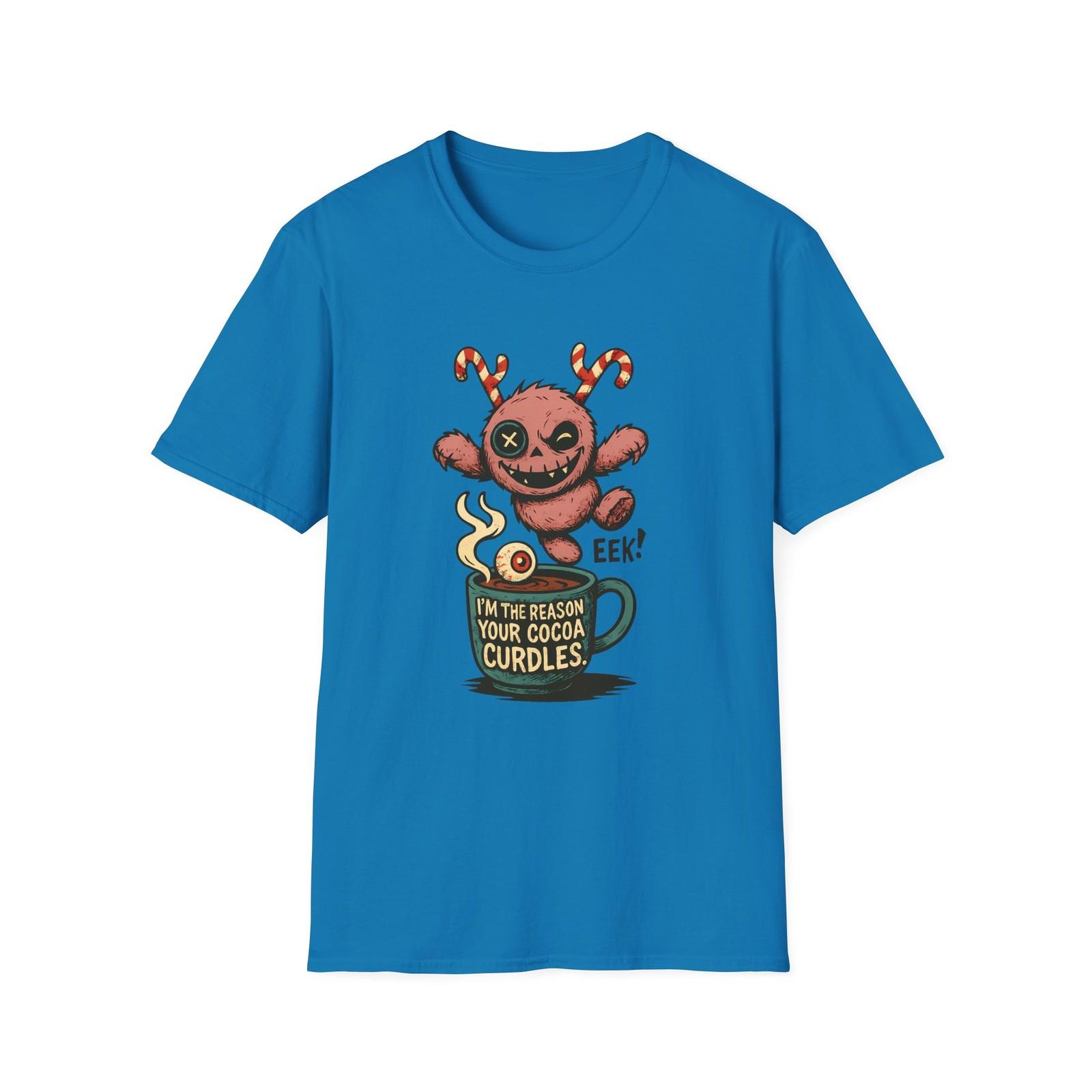 Unisex Softstyle T-Shirt Mens Womens Tees Top Wicked Creature Cocoa Eyeball Funny Christmas Horror L