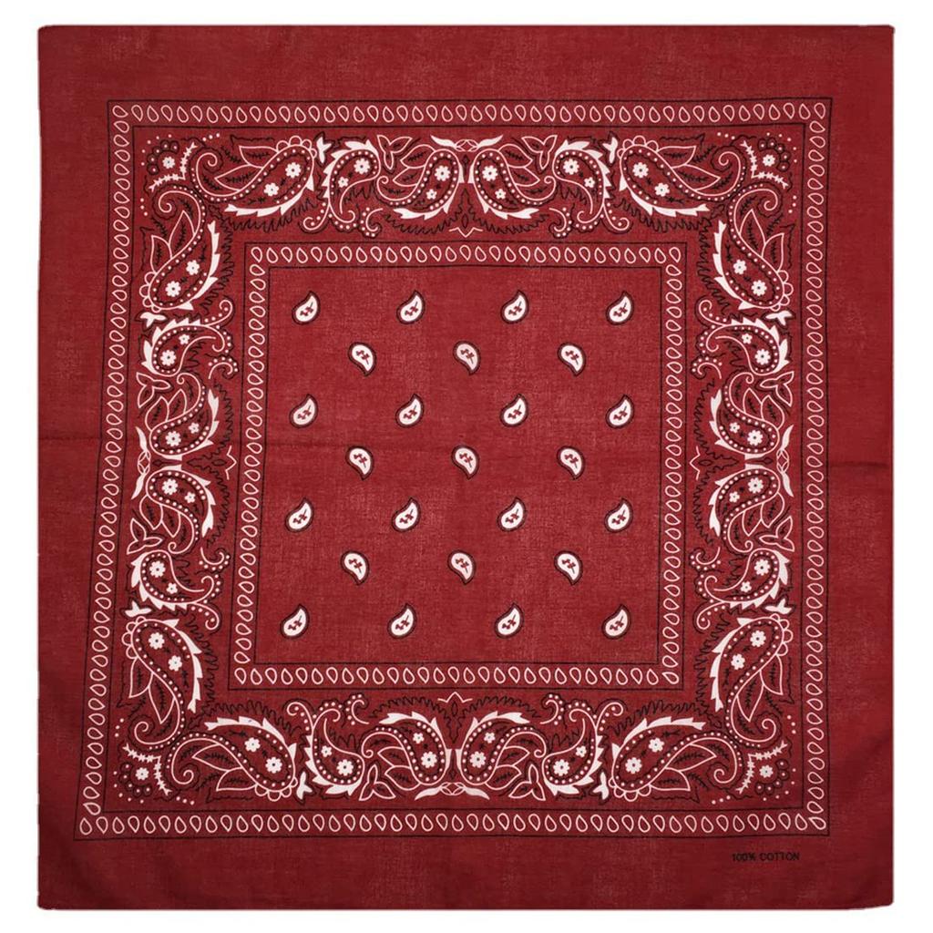 Trifong Bandana Paisley Rot Erwachsene Baumwolle 100% Großes Cashew-Muster 55cm x 55cm