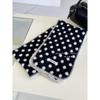 College Style Rhombus Polka Dot Scarf with Wool Scarf Imitation Cashmere Edge Contrasting Autumn and Winter Warm Shawl for Women
