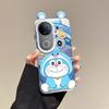 KEYSION Cute Ear Cartoon Case for VIVO V50 5G with Lanyard Soft Silicone+PC Shockproof Phone Back Cover for VIVO V50