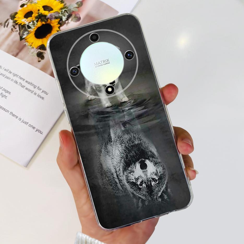 For Honor X9b 5G Case ALI-NX1 Cute Cat Butterfly Painted Cover Soft Silicone Phone Cases For Honor X9b X 9b HonorX9b Soft Fundas