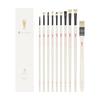 Set of 10 Nylon Paint Brushes, Brush, Watercolor Brush, Paint, Flat Brush, Round Brush, Face Brush, Acrylic Painting, Suitable for Watercolor, Oil