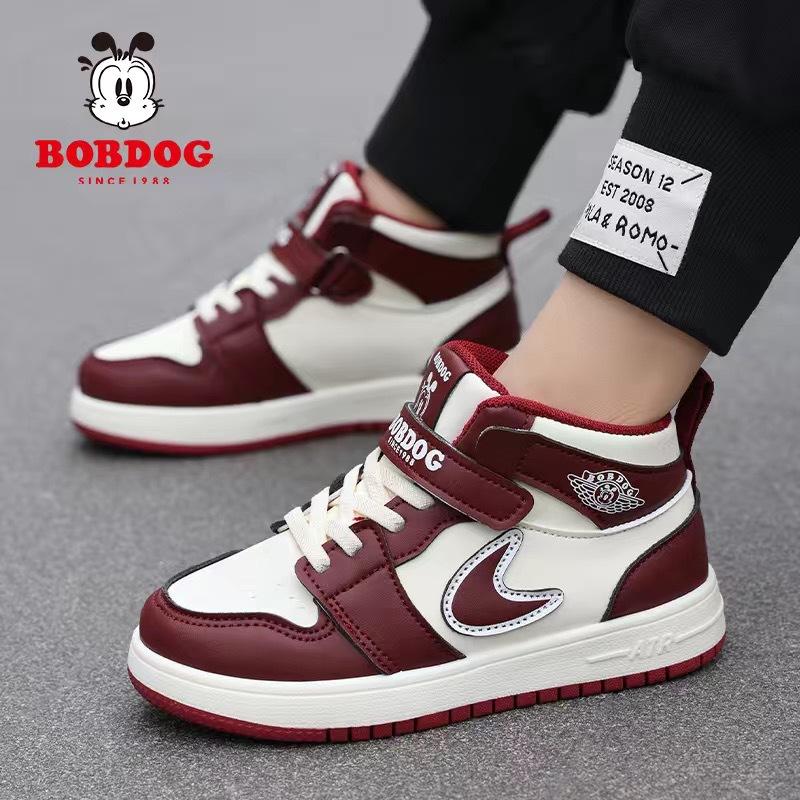 Babu Bean Classmate Boys Sneakers Spring and Autumn New Leather Surface Waterproof Single Shoes Children's Shoes Medium and Older Children 2025