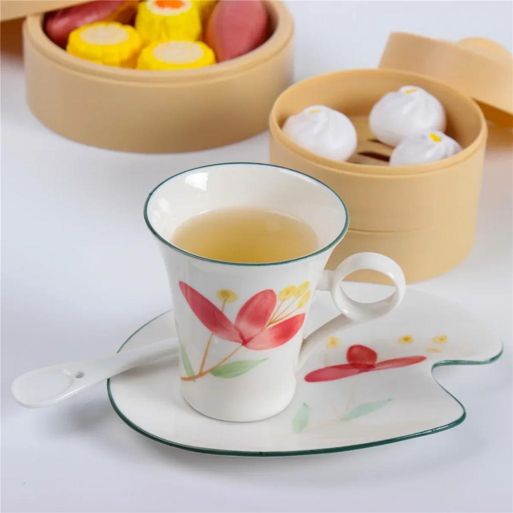 Japanese Japanese Style Hand-painted Cup Wind Coffee Cup Saucer Household Ceramic Cups Afternoon Tea Cups Coffee Mug