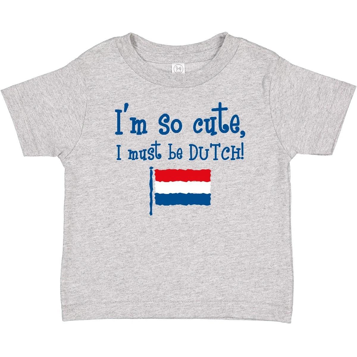 Inktastic So Cute Dutch Toddler T-Shirt Im Holland Netherlands Flag Child Kid 150