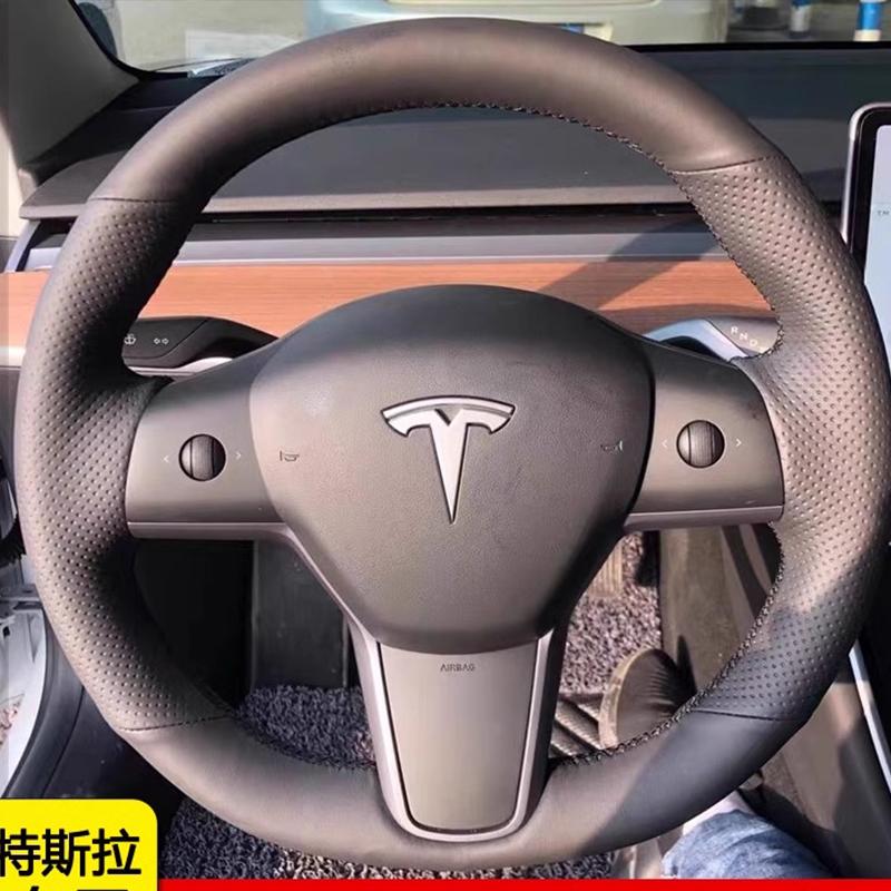 Hand Stitched Genuine Leather Car Steering