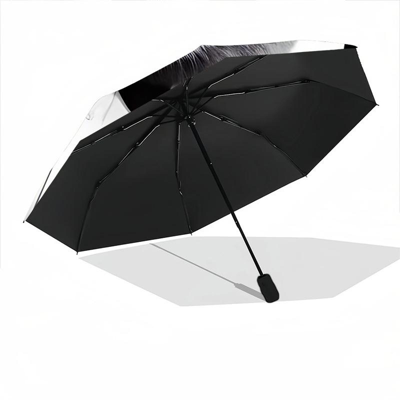 1pc Panda Print Folding Umbrella | Elegant Design, Fashionable Accessory, Durable Construction, Sturdy Ribs yy251107080