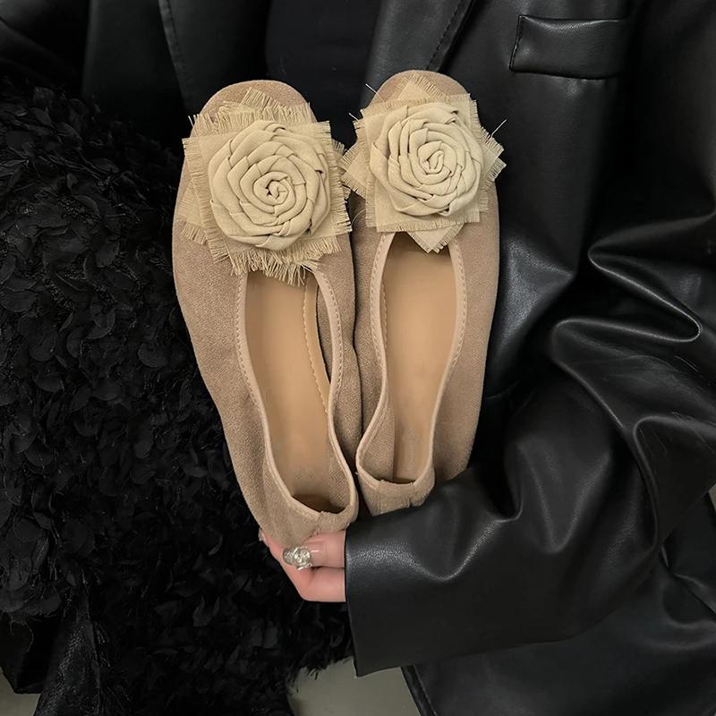 

Мода 2024 года, дизайнерские женские туфли на плоской подошве с цветочным принтом, модные туфли на плоской подошве с неглубокой подошвой, туфли-лоферы 35 хаки