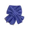 Small Scarf Short Women's Autumn and Winter Cross Knitted Scarf Korean Style Color Matching Scarf Winter Warm Button Neck Gaiter
