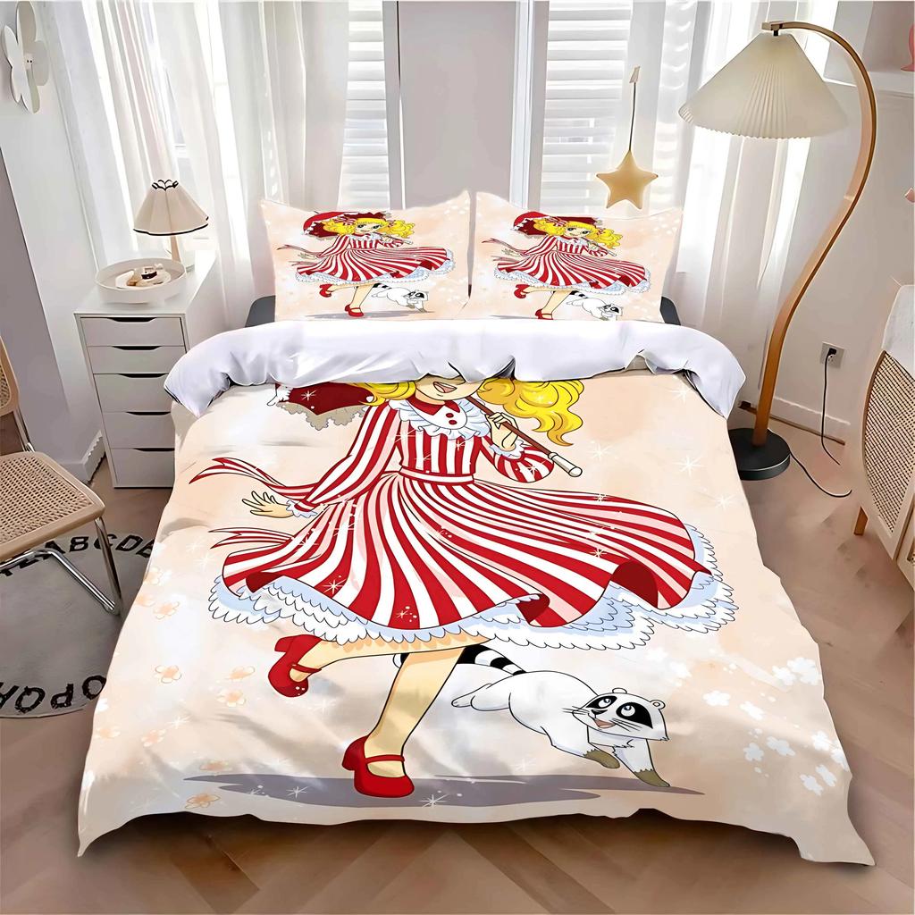 Duvet Cover Pillowcase Bedding Set Adult Boy Girl Bedroom Decoration Children Gift Single Double Large Size Candy Candy A-Animes