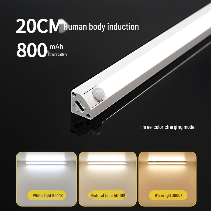 

Wireless Rechargeable Motion Sensor LED Light Strip for Wine Cabinets and Shoe Racks with Magnetic Self-Adhesive, No Wiring Needed