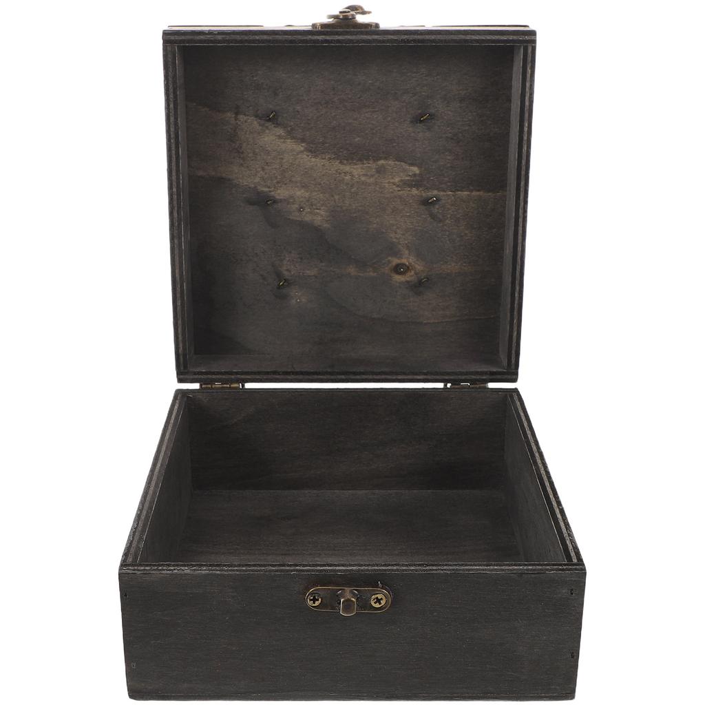 Vintage Wooden Treasure Chest Brown Decorative Storage Box Jewelry Organizer Home Tea Chest Organizer Wood Storage Case
