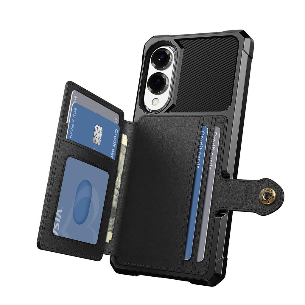 Custodia per Samsung Galaxy S25 Edge S24 S23 Ultra FE con Portacarte, Compatibile con Supporto Magnetico per Auto, Robusta Antiurto