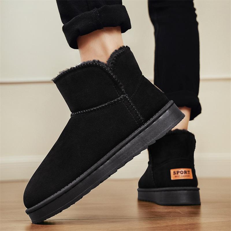 TUINANLE Protiskluzové Hrubé Plyšové Sněhule Dámské Platforma Kožešina Zimní Boty Pánské Nazouvací Teplé Bavlnou Polstrované Boty Dámské