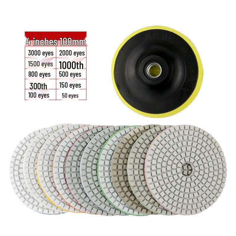 4-Inch Marble Water Grinding Disc, 100mm Diamond Soft Polishing Disc for Stone, Jade, and Renovation